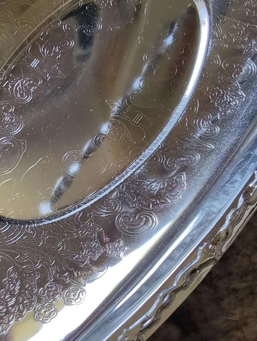 Riviera Twisted-Handle Chrome Plate Serving Dish - Silver